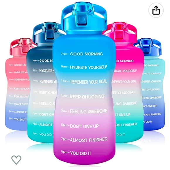 Other - 💦 128oz Water Bottle with Straw & Time Marker 💦